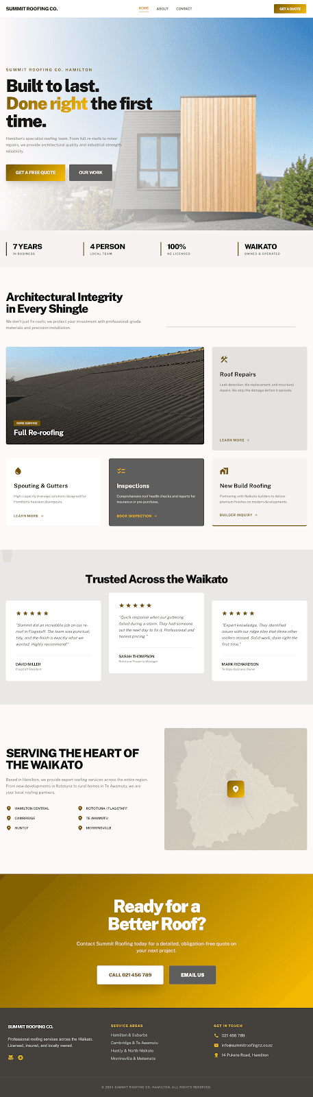 Summit Roofing Co. — Home page