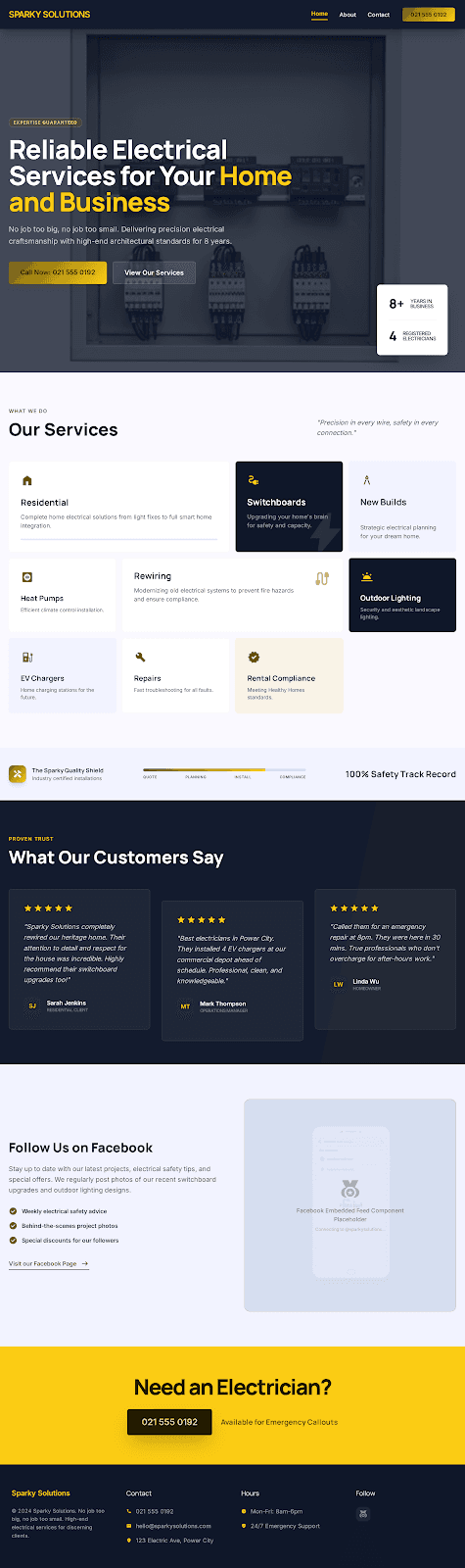 Sparky Solutions — Home page